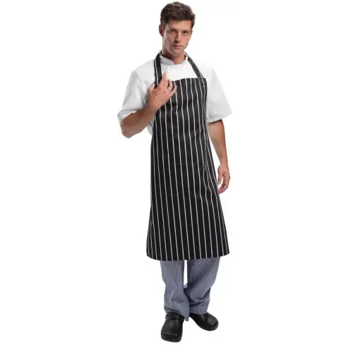 Whites Halterschort Zwart-wit Gestreept | 97 x 71 cm. Direct Verzonden