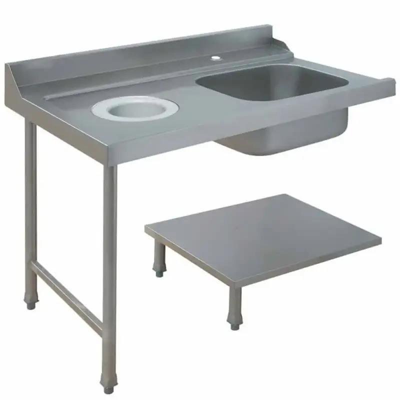 Aanvoertafel (Links) | RVS | 1 Spoelbak (Rechts) | Bodemschap | Achteropstand | 1600x715x850/1000(h)mm Goedkoop