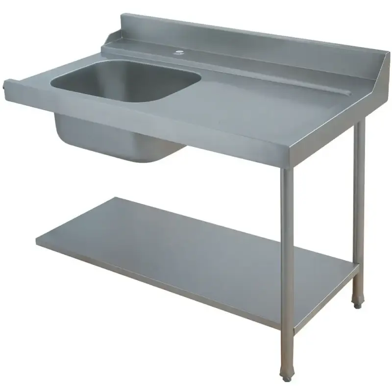 Seizoensaanbieding Aanvoertafel (Rechts) | RVS | 1 Spoelbak (Links) | Bodemschap | Achteropstand | 1500x700x850(h)mm