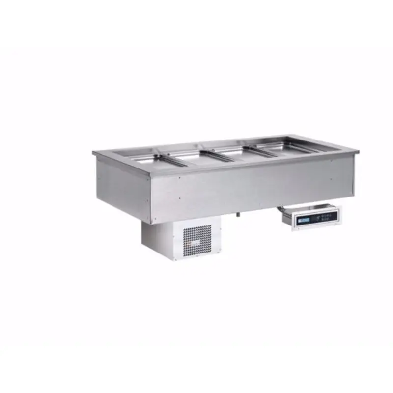 Uitverkoop Afinox Drop-in buffet - SOUL GREEN 4/1 GN | 0.25kW | Sparringsmaat 1464x620mm | Geheel RVS | 1494x650x565(h)mm