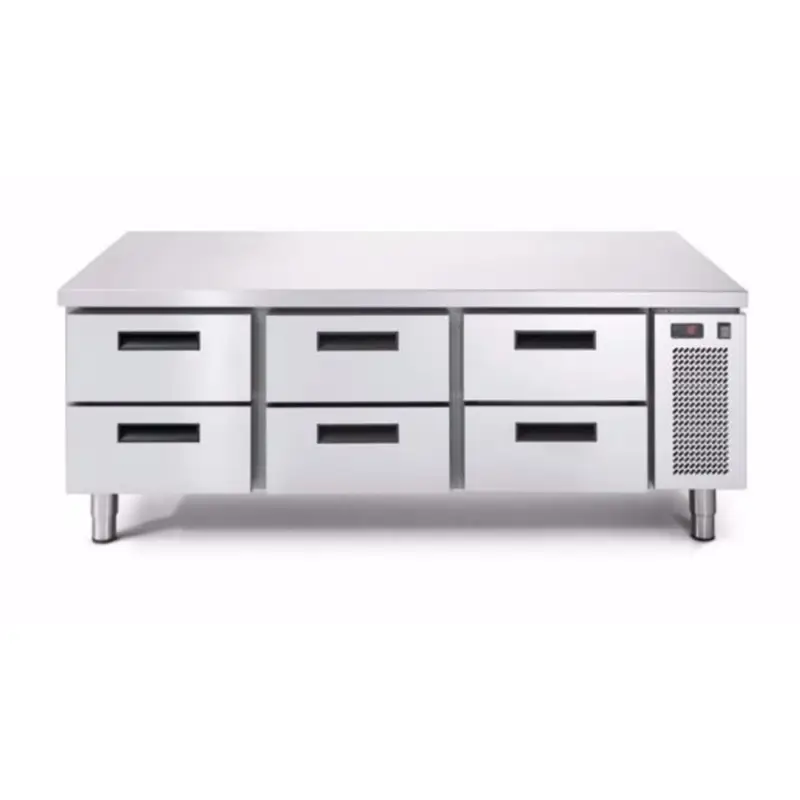 Fabrieksprijs Afinox vrieswerkbank Linear Snack703BT/V 2C | Met werkblad | 6 laden | 1600x685x613(h)mm