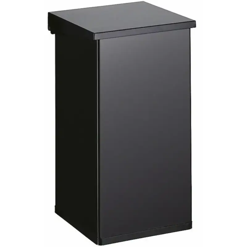 Afvalbak | CARRO | Aluminium | Zwart | 55L | Klapdeksel | 300x300x600(h)mm Must-Have