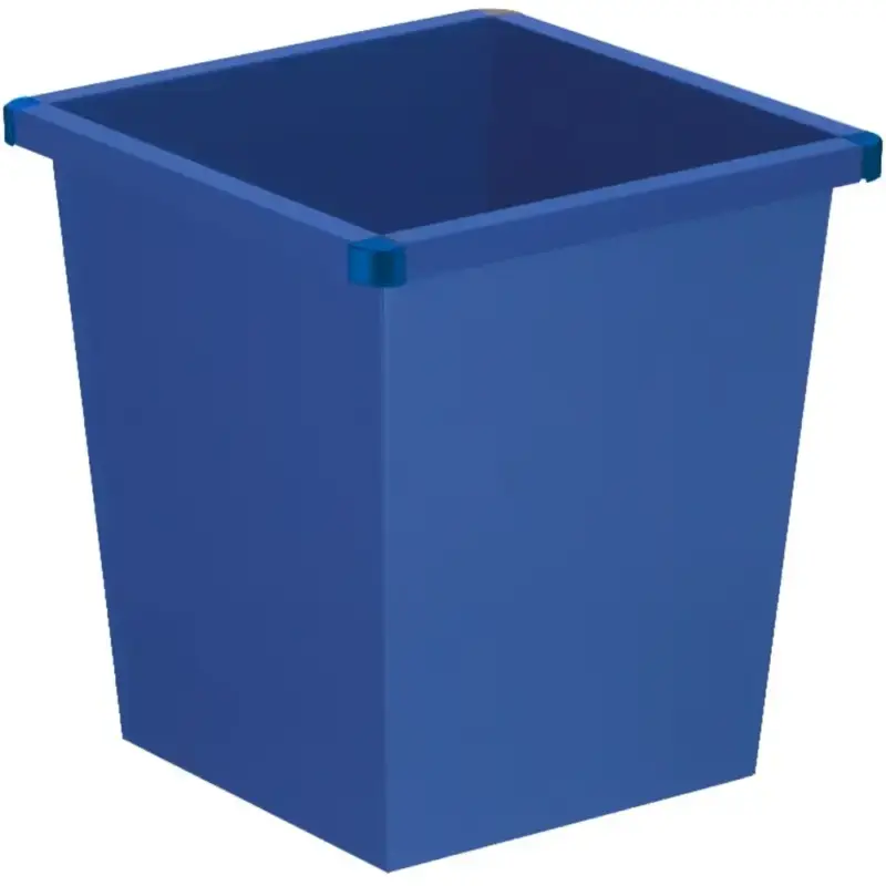 Goedkoop Afvalbak | Metaal/Kunststof | Blauw | 27L | Open | Afvalscheiding | 343x343x361(h)mm