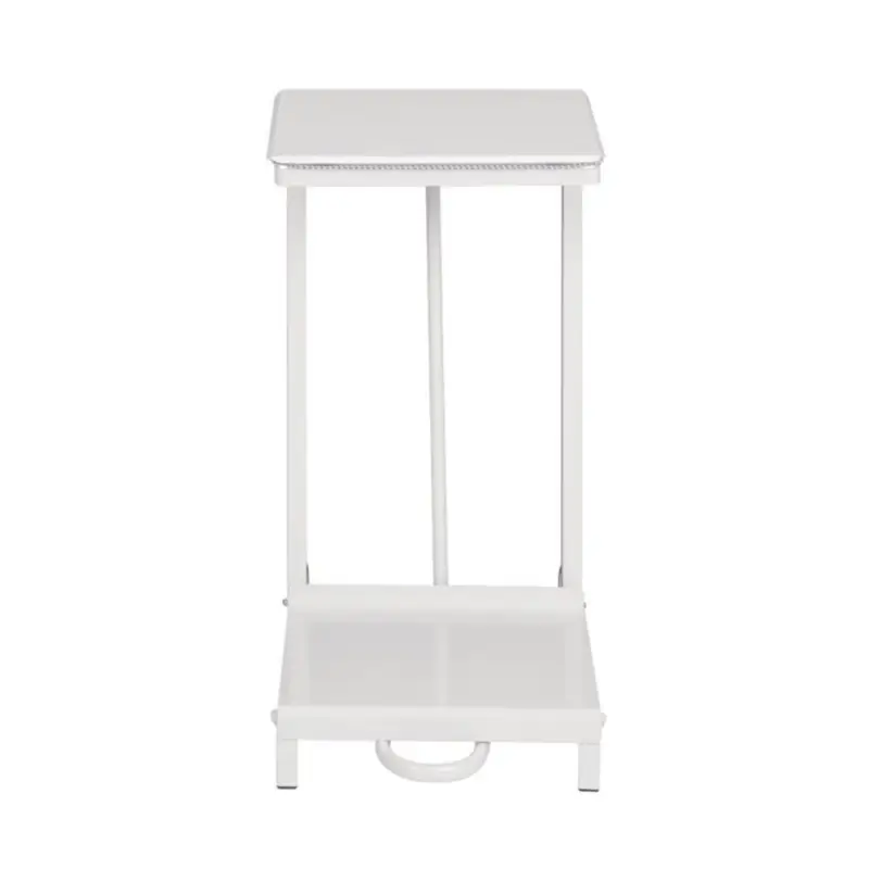 Afvalzakhouder | Metaal (Wit) | Klapdeksel | Wielen | 432x520x810(h)mm Veilige Betaling