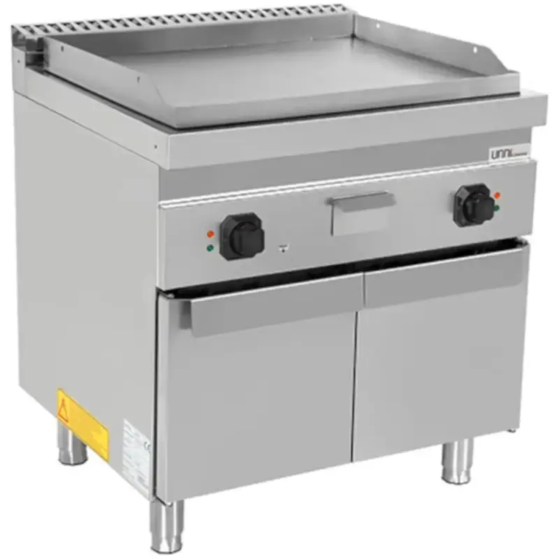 Laatste Kans Bak-/Grillplaat | 700 SERIE | Elektrisch | Glad Oppervlak 740x565 (RVS) | 100°C/300°C | 9kW (400V) | Gesloten Onderkast | 800x700x850/900(h)mm