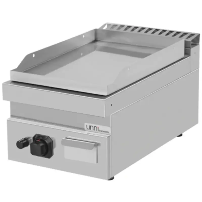 Bak-/Grillplaat | 700 SERIE | Gas | Glad Oppervlak 380x565 (Verchroomd) | 80°C/300°C | 6.5kW | Piëzo Ontsteking | 400x700x300(h)mm Direct Verzonden