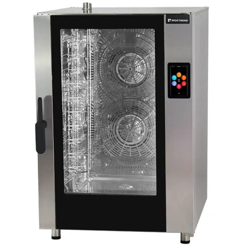 Voordeelprijs Combisteamer | Elektrisch | 12 Niveaus (EN/GN) | 30°C/270°C | 18.4kW (400V) | Zelfreiniging | Touchscreen + WiFi | 840x996x1281(h)mm