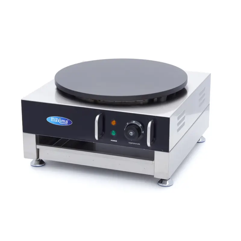 Crepebakplaat Enkele Crepe | 50–300°C | RVS | Antiaanbaklaag | 3kW (230V) | 445x500x250(h)mm Beste Prijs