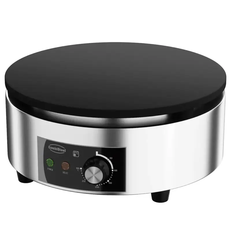 Bestel Nu Crêpes Bakplaat | Elektrisch | Oppervlak Ø400 (Gietijzer) | 50°C/300°C | 3kW (230V) | Ø400x178(h)mm