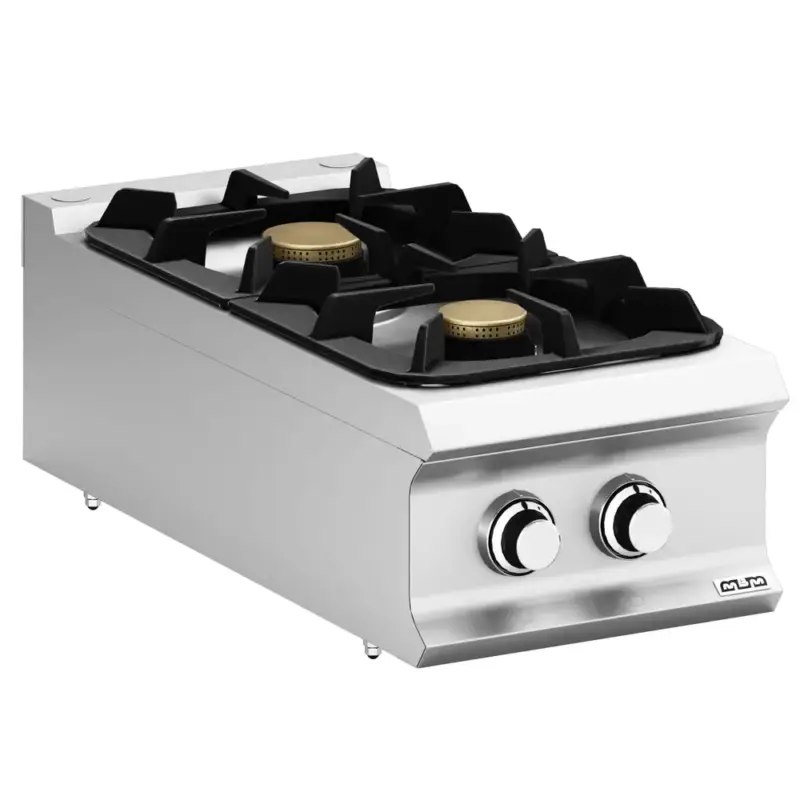 Fornuis | DOMINA PRO 900 | Gas | 2 Branders (2x 11kW) | Waakvlam | 400x900x250(h)mm Laatste Versie