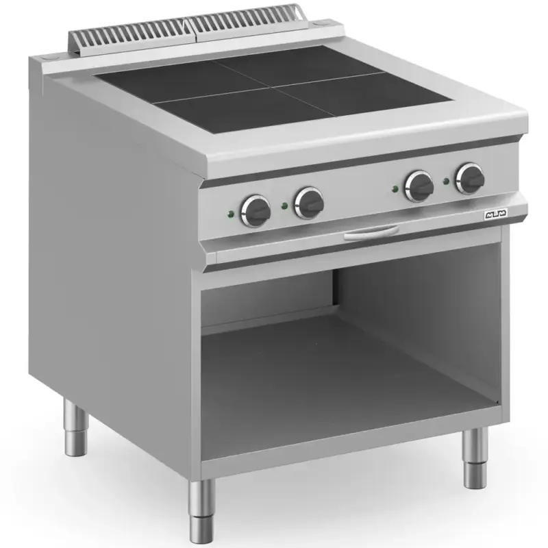 Laatste Kans Fornuis | MAGISTRA PLUS 900 | Elektrisch | 4 Kookpunten (300x300) | 10kW (400V) | Open Onderkast | 800x900x850(h)mm