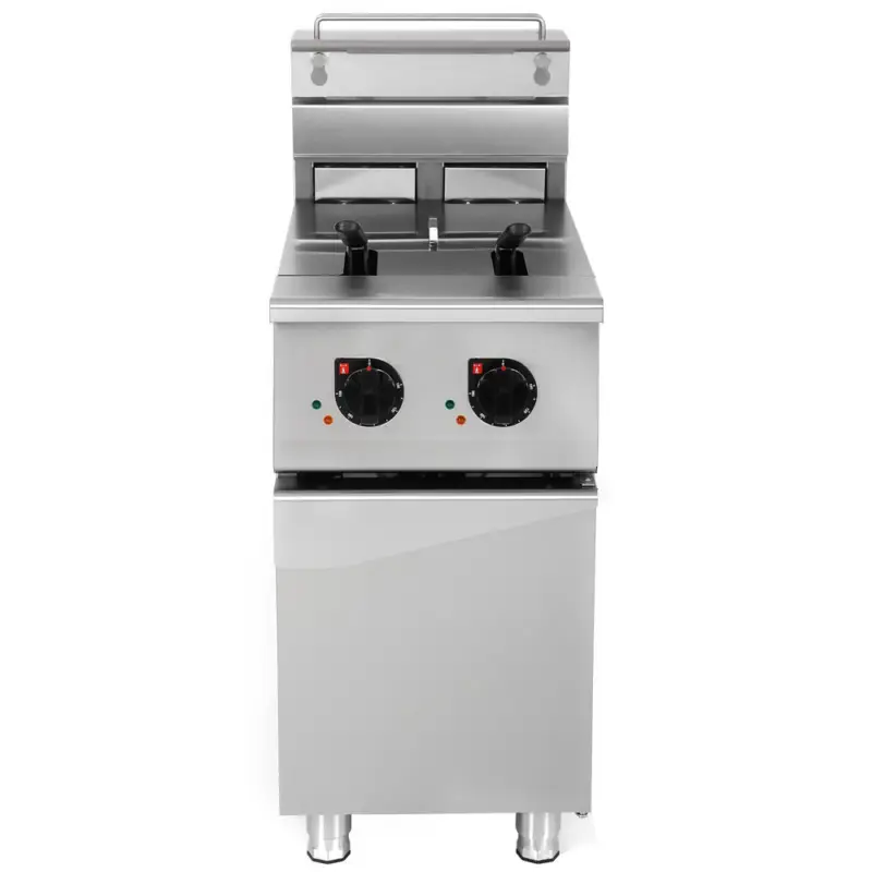 Friteuse | Elektrisch | 12.5+12.5L | 100°C/180°C | 18kW (400V) | Aftapkranen | 560x760x850/1100(h)mm Dagaanbieding