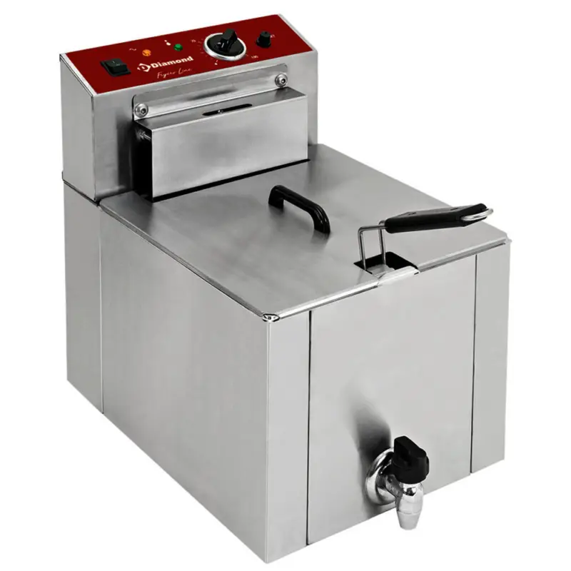 Hete Deal Friteuse | Elektrisch | 12L | 0°C/180°C | 7.5kW (400V) | Aftapkraan | 325x430x510(h)mm