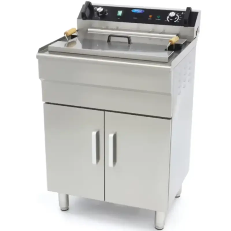 Friteuse | Elektrisch | 35L | 50°C/200°C | 6kW (400V) | Aftapkraan | Timer | 606x575x915(h)mm Must-Have