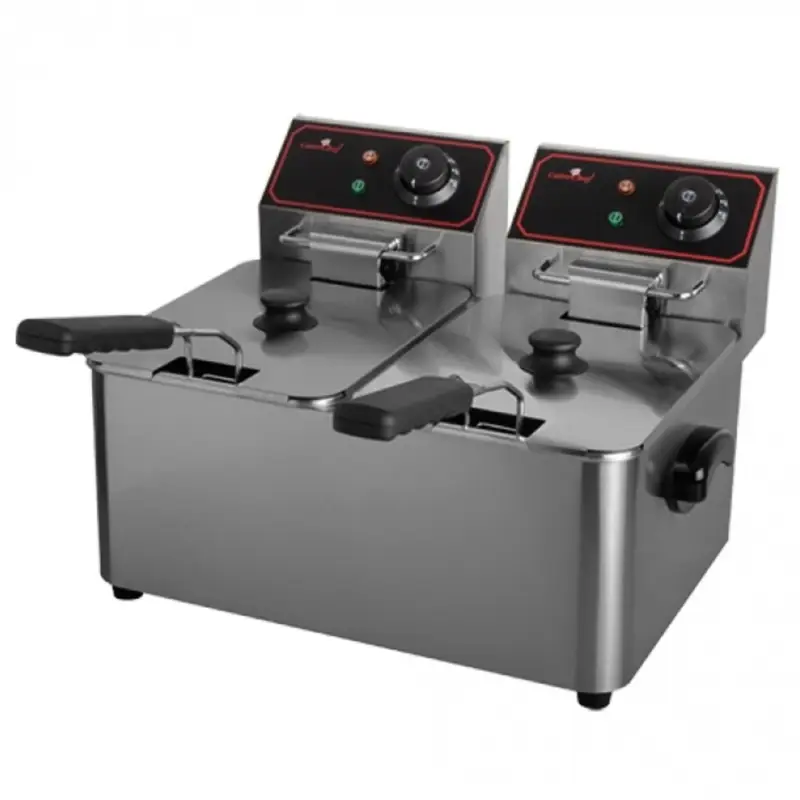 Weekendaanbieding Friteuse | Elektrisch | 5+5L | 4kW (2x 230V) | 437x377x318(h)mm