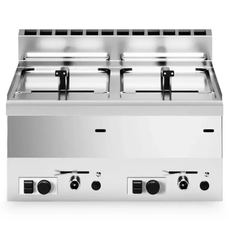 Friteuse | FUN 600 | Propaangas | 8+8L | ≤190°C | 13.6kW | Aftapkranen | Piëzo Ontsteking | 600x600x410(h)mm Favoriet