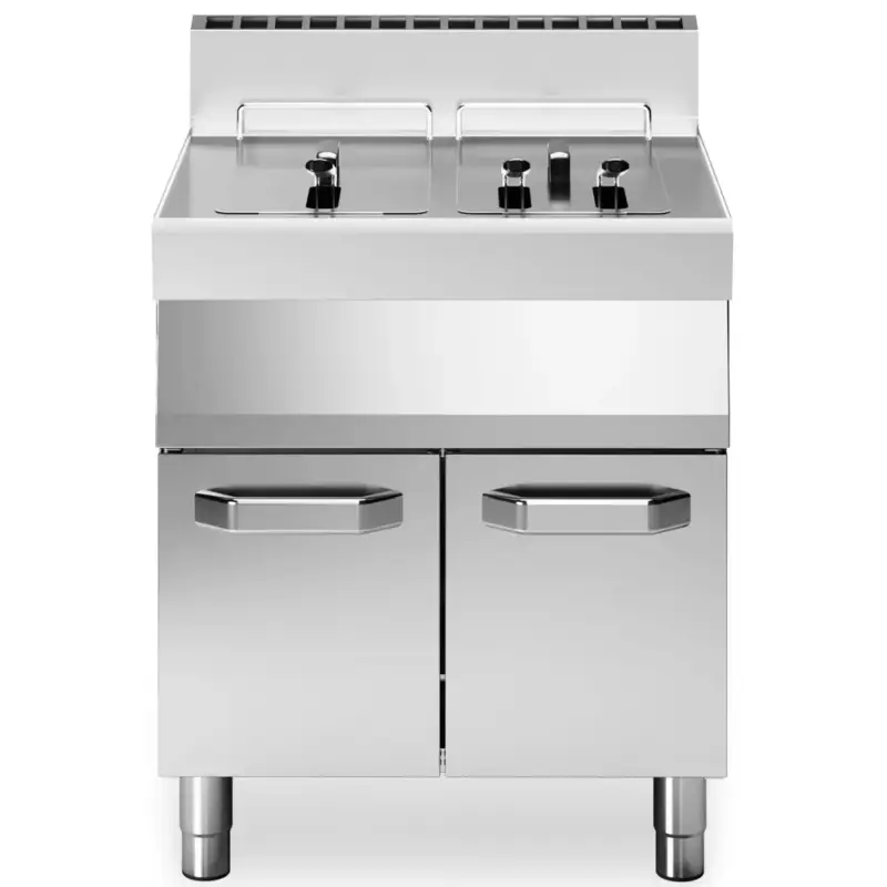 Shop Nu Friteuse | FUN 700 | Aardgas | 13+13L | ≤190°C | 22kW | Aftapkranen | Piëzo Ontsteking | 700x700x843/991(h)mm