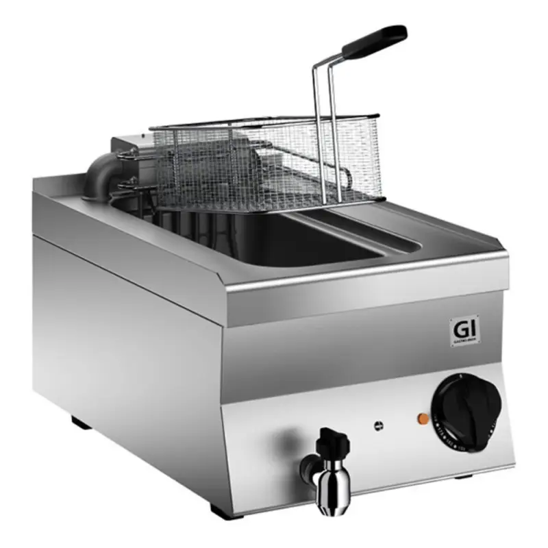 Friteuse | HP 650 | Elektrisch | 10L | 100°C/180°C | 9kW (400V) | Aftapkraan | 400x650x295(h)mm Merkproduct