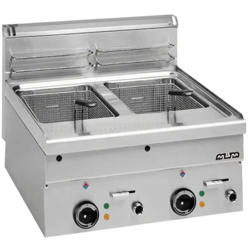 Friteuse | MINIMA 600 | Elektrisch | 10+10L | 90°C/190°C | 18kW (400V) | Aftapkranen | 600x600x270(h)mm Snelle Levering