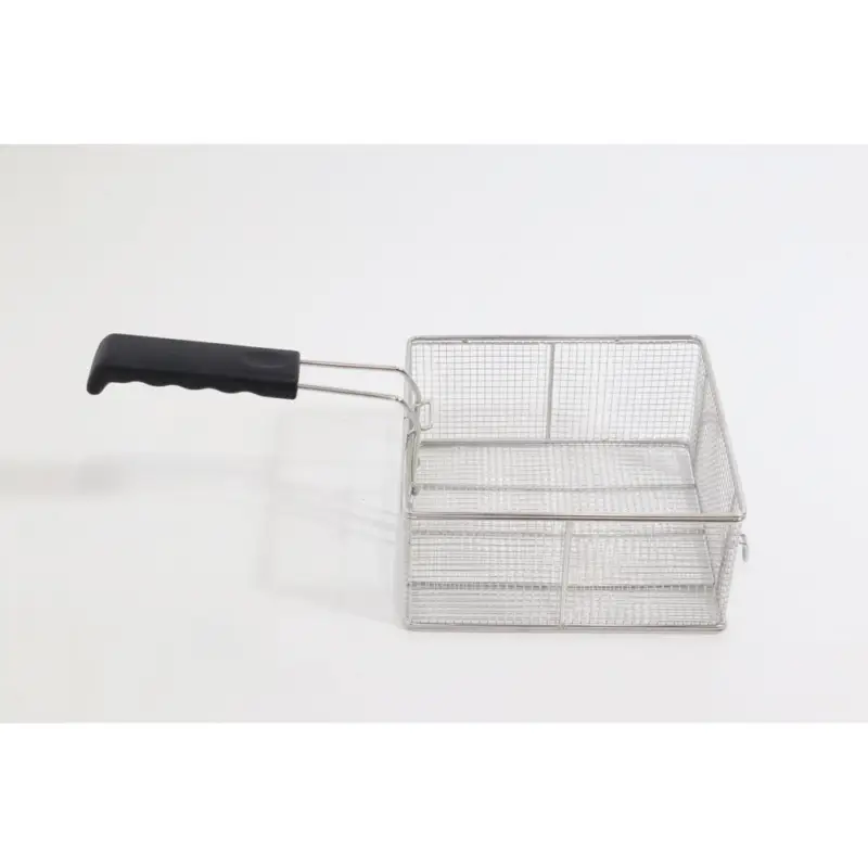 Lage Kosten Frituurmand met handvat | Vaatwasserbestendig mandje | Handvat afneembaar | 255x235x120(h)mm