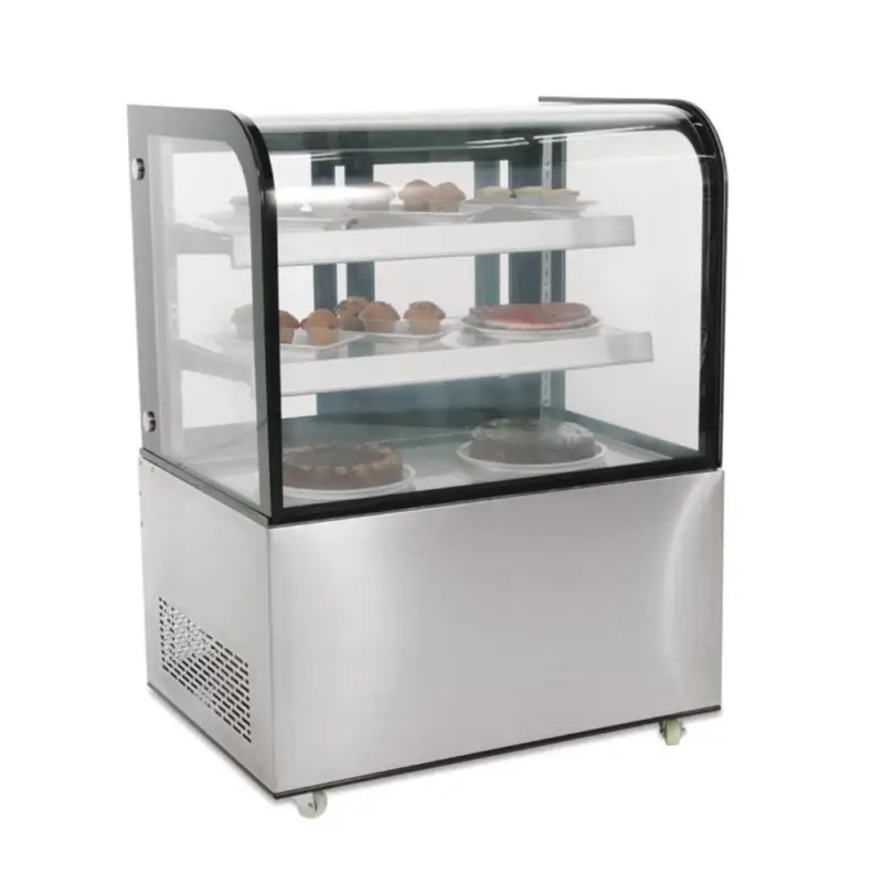 Speciale Aanbieding Gebaksvitrine | 270L | Grijs | +2°C/+12°C | 3 Schappen | 915x675x1215(h)mm