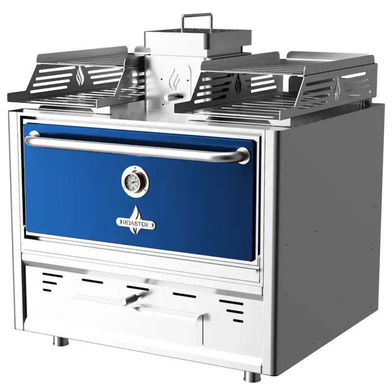 Hete Deal Houtskooloven | R-SERIES | 250°C/350°C | Maaltijdproductie 110/u | Brandduur 9u (15-17kg Houtskool) | 985x777x1095(h)mm