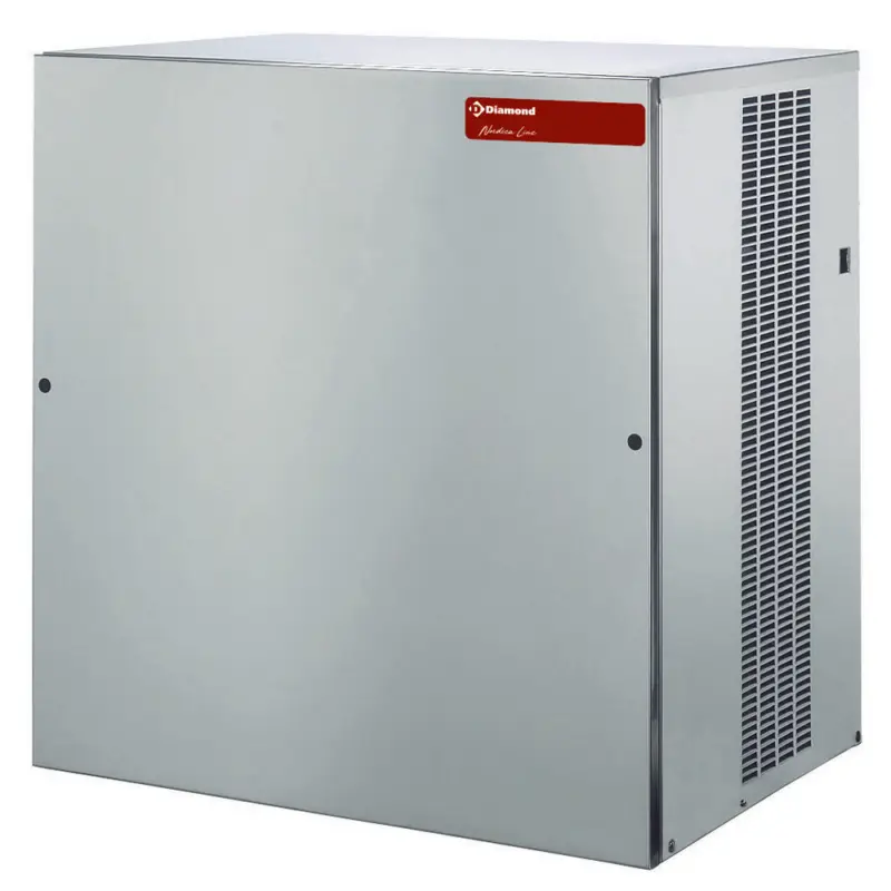 IJsblokjesmachine | Vlakke Blokjes | 200kg/24h | Zonder Bunker | Luchtgekoeld | 770x550x805(h)mm Exclusieve Aanbieding
