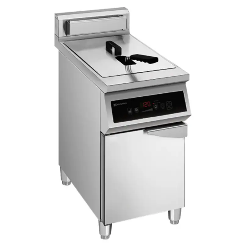 Exclusieve Aanbieding Inductiefriteuse | 900 LINE | Elektrisch | 30L | 60°C/190°C | 10kW (400V) | Aftapkraan | Digitaal | 400x900x860/960(h)mm