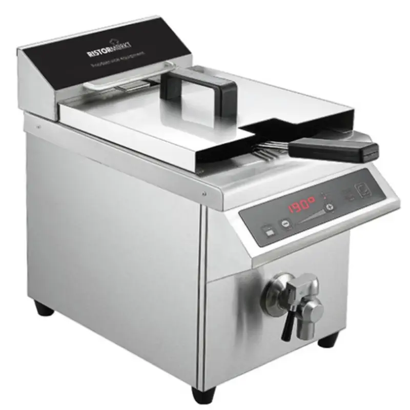 Inductiefriteuse | Elektrisch | 8L | 60°C/190°C | 3.5kW (230V) | Aftapkraan | 288x478x410(h)mm Exclusieve Aanbieding
