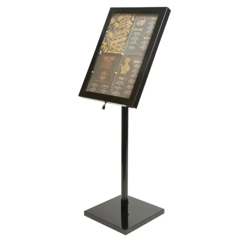 Menustandaard | Zwart | Verlichte Lijst (A3) | 230V | 650x100x1200(h)mm Alleen Vandaag