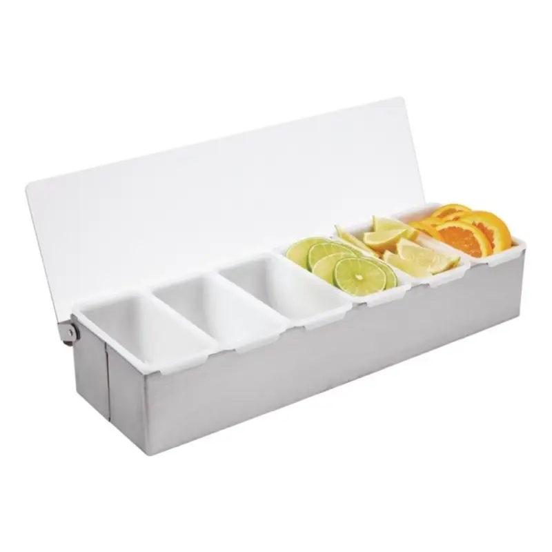 Nu Kopen Ingrediëntenbak RVSmet 6 bakjes | 460x152x76(h)mm