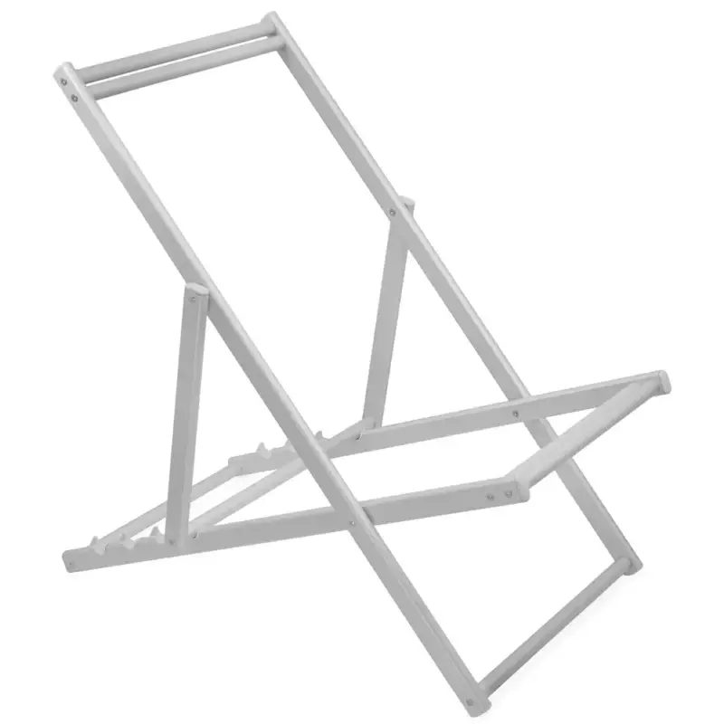 Inklapbaar Strandstoelframe | Aluminium | Zilvergrijs | In-/Outdoor | 530x950x660(h)mm Seizoensaanbieding