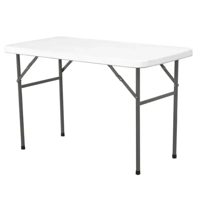 Hoge Kwaliteit Inklapbare Buffettafel | CATERING | Kunststof/Metaal | Wit Blad | Grijs Frame | In-/Outdoor | 1220x610x740(h)mm