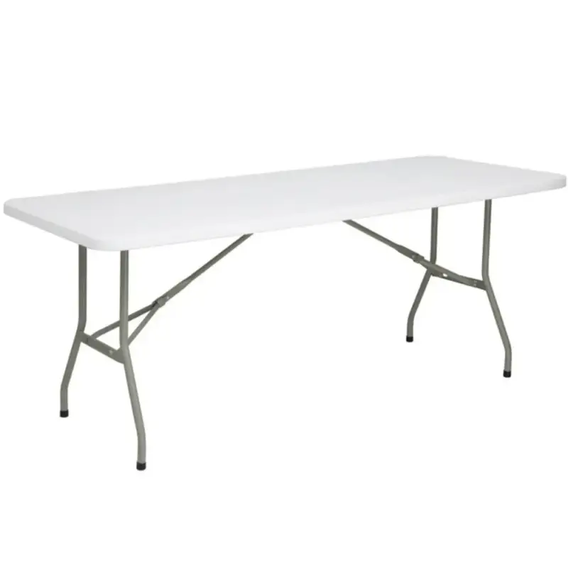 Direct Beschikbaar Inklapbare Buffettafel | Kunststof/Staal | Wit Blad | Grijs Frame | In-/Outdoor | 1821x751x738(h)mm