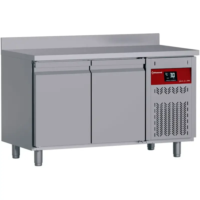 Express Levering Koelwerkbank | GASTRO LINE EVO | 260L | 2 Deuren (1/1 GN) | -2°C/+8°C | Geforceerd | Achteropstand | Werkblad Afneembaar | 1380x700x850/1000(h)mm