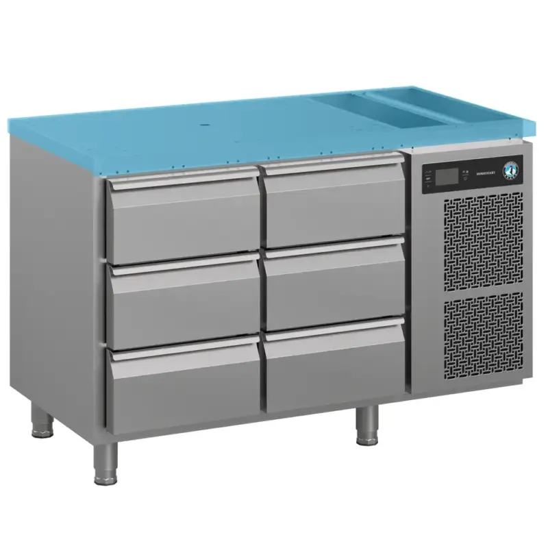 Koelwerkbank | PREMIER | Energiezuinig | 301L | 6 Laden (1/1 GN) | +2°C/+12°C | Geforceerd | Zonder Werkblad | 1310x680x930(h)mm Voordeelprijs
