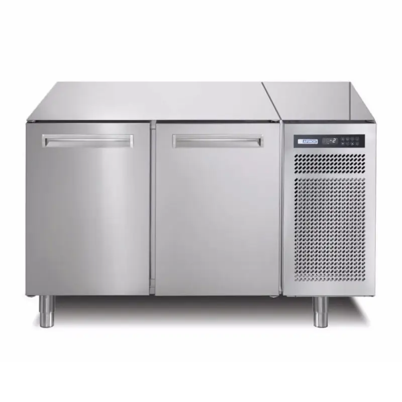 Koelwerkbank | SPRING | 200L | 2 Deuren (1/1 GN) | -2°C/+7°C | Geforceerd | 0.25kW | Luchtvochtigheid Instelbaar | Zonder Werkblad | 1266x690x850(h)mm Favoriet