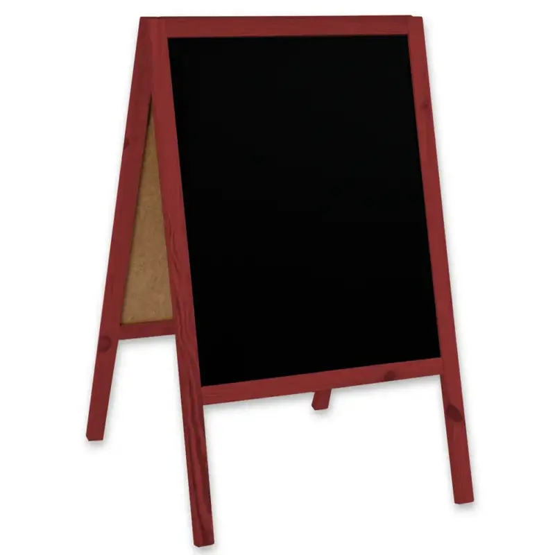 Lage Prijs Krijtstoepbord | CLASSIC | Hout | Rood | 600x450x950(h)mm