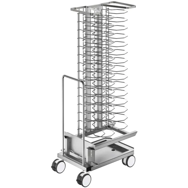 Lage Kosten Laadframewagen | SkyLine | RVS | 45 Borden (Ø310mm) | Wielen (Geremd) | 544x869x1714(h)mm