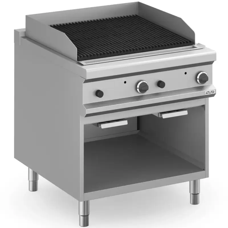 Lavasteengrill | MAGISTRA PLUS 900 | Gas | Oppervlak 720x635 (Gietijzer) | 20kW | Piëzo Ontsteking | Open Onderkast | 800x900x250(h)mm Express Levering