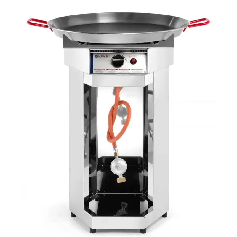 Weekendaanbieding Paëllabrander | FIËSTA | Propaangas | 1 Brander | 4.8kW | Piëzo Ontsteking | Open Onderstel | Incl. Paëllapan | 600x600x870(h)mm