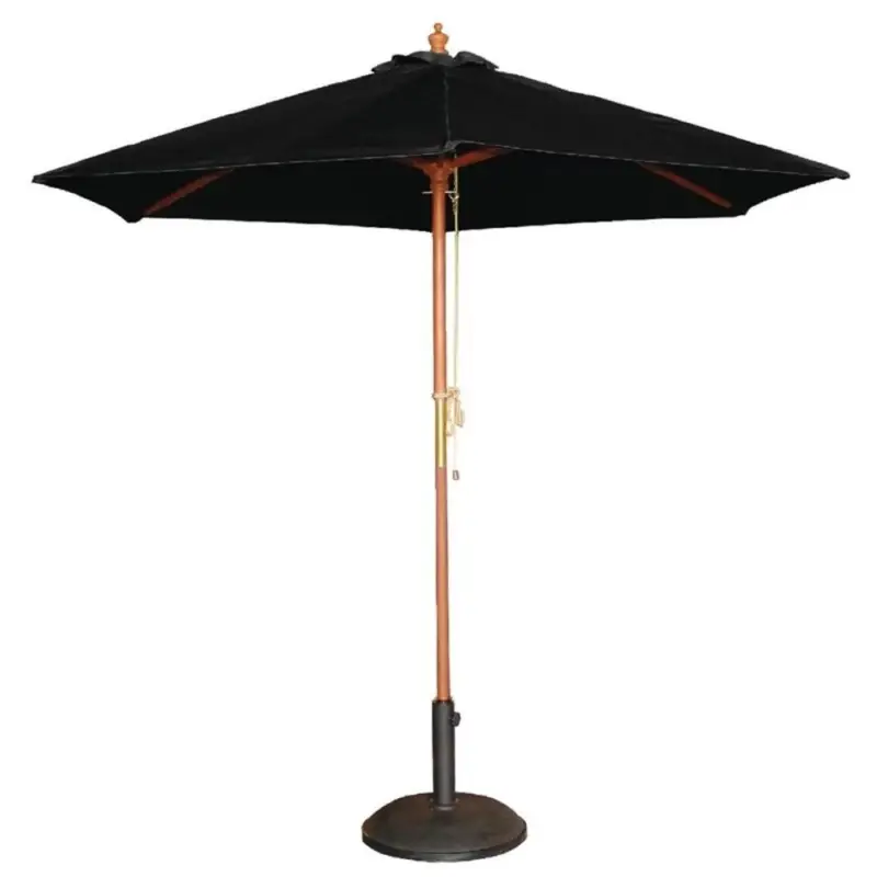 Dagaanbieding Parasol rond zwart 3 meter | 2,52(h) x 3(Ø)m