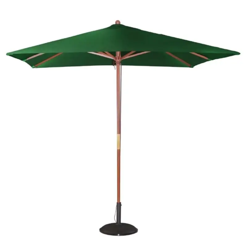 Direct Beschikbaar Parasol vierkant groen 2,5 meter | 2,7(h)x 2,5(Ø)m