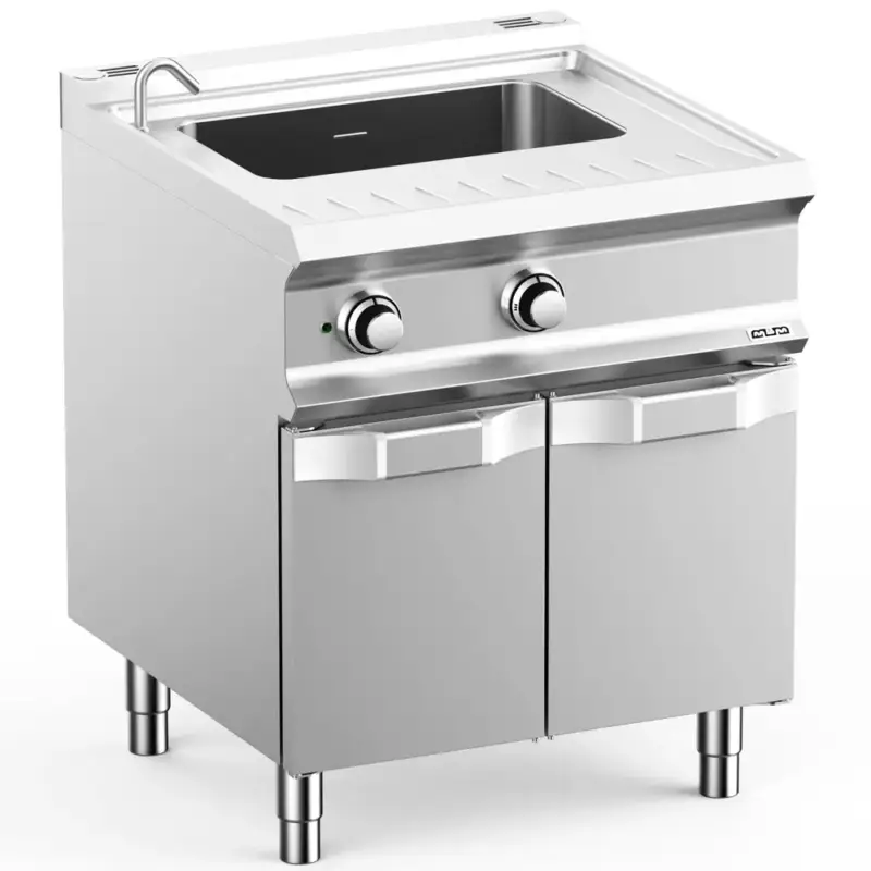 Rechtstreeks Van De Fabrikant Pastakoker | DOMINA PRO 700 | Elektrisch | 40L | 9kW (400V) | Vulkraan + Aftapkraan | 700x730x850(h)mm