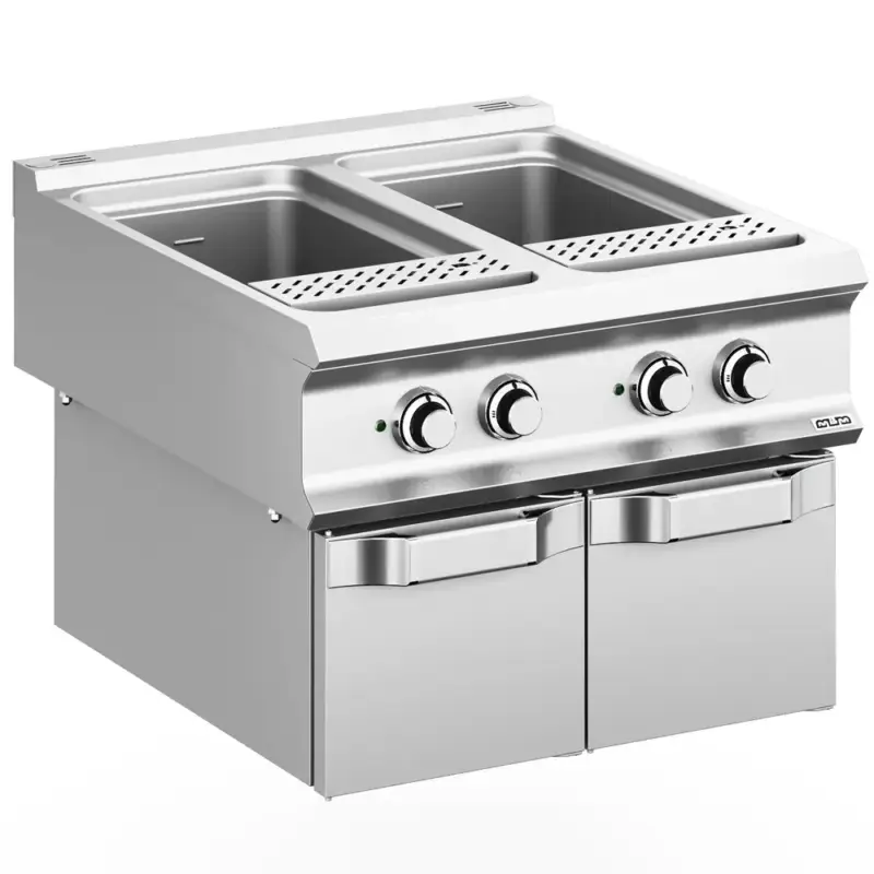 Pastakoker | DOMINA PRO 900 | Elektrisch | 2x 40L | 18kW (400V) | Vulkranen + Aftapkranen | 800x900x580(h)mm Betaalbaar