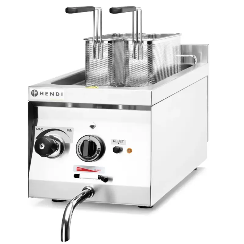 Pastakoker | Elektrisch | 10L | 30°C/120°C | 3.5kW (230V) | Vulkraan + Aftapkraan | 330x600x380(h)mm Finale Uitverkoop