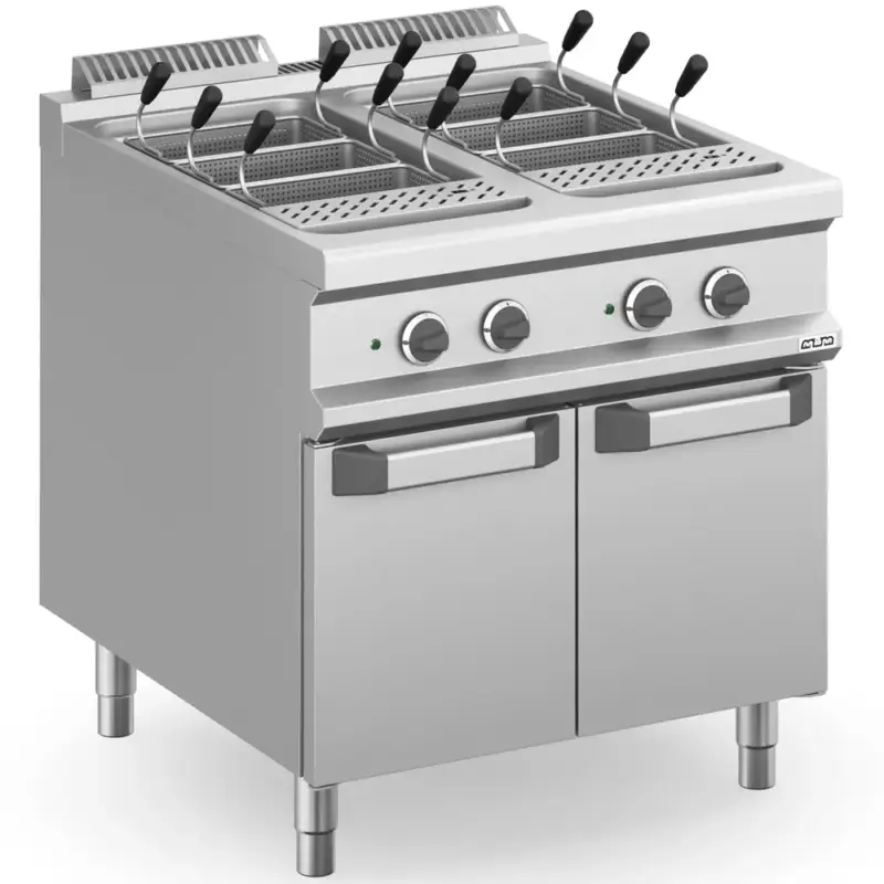 Pastakoker | MAGISTRA PLUS 900 | Elektrisch | 2x 40L | 18kW (400V) | Vulkranen + Aftapkranen | 800x900x850(h)mm Rechtstreeks Van De Fabrikant