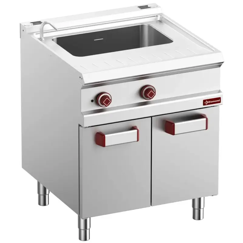 Exclusieve Aanbieding Pastakoker | OPTIMA 700 | Elektrisch | 40L | 9kW (400V) | Vulkraan + Aftapkraan | 700x700x850/920(h)mm