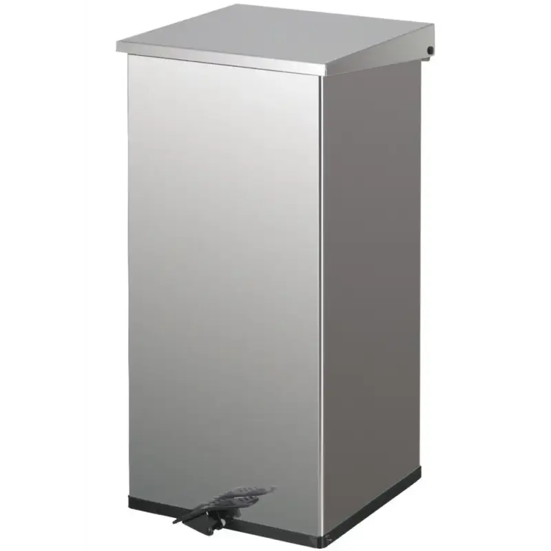 Pedaalemmer | CARRO | RVS | 110L | Klapdeksel | HACCP | 390x390x800(h)mm Favoriet