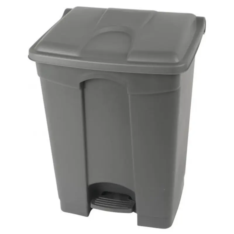 Pedaalemmer | Kunststof (Grijs) | 70L | Klapdeksel | Hygiëne (HACCP) + Afvalscheiding | 495x412x673(h)mm Seizoensaanbieding